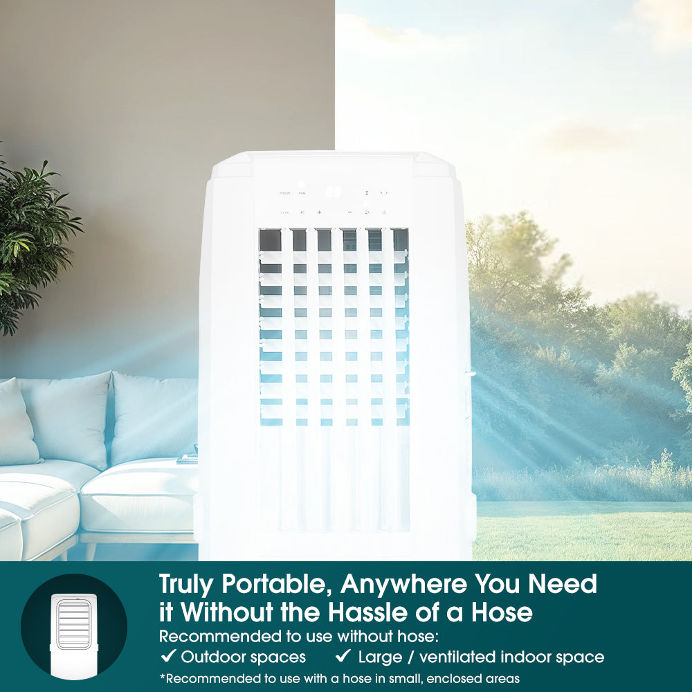 4-IN-1 Hoseless Spot Cooler with Air Con Compressor | Hybrid Cooling Technology, 60% Energy Savings, 3 to 7x More Power (18K BTU of Cooling Power)