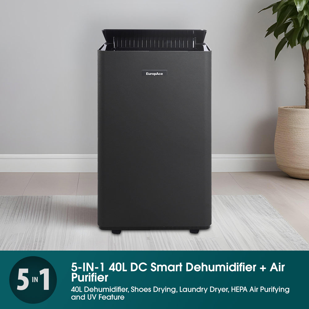 40L Smart DC Dehumidifier + HEPA Air Purifier + Shoe & Laundry Dryer | 10 Years Full Warranty
