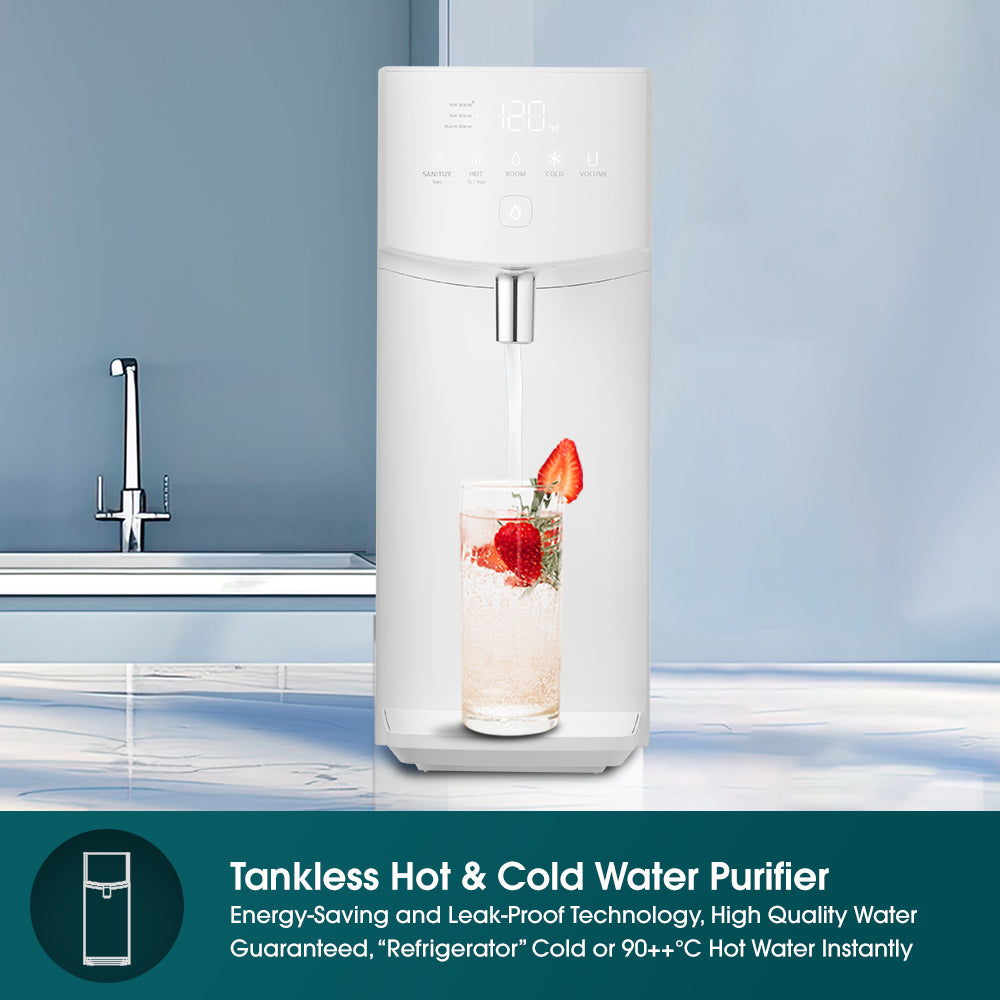 Tankless Hot & Cold Water Purifier | Leak Proof Technology | Energy Saving | Made in Korea | Quality Water | Instant Refrigerator-Cold or 90++°C Hot Water with FREE Ceramic Rice Cooker