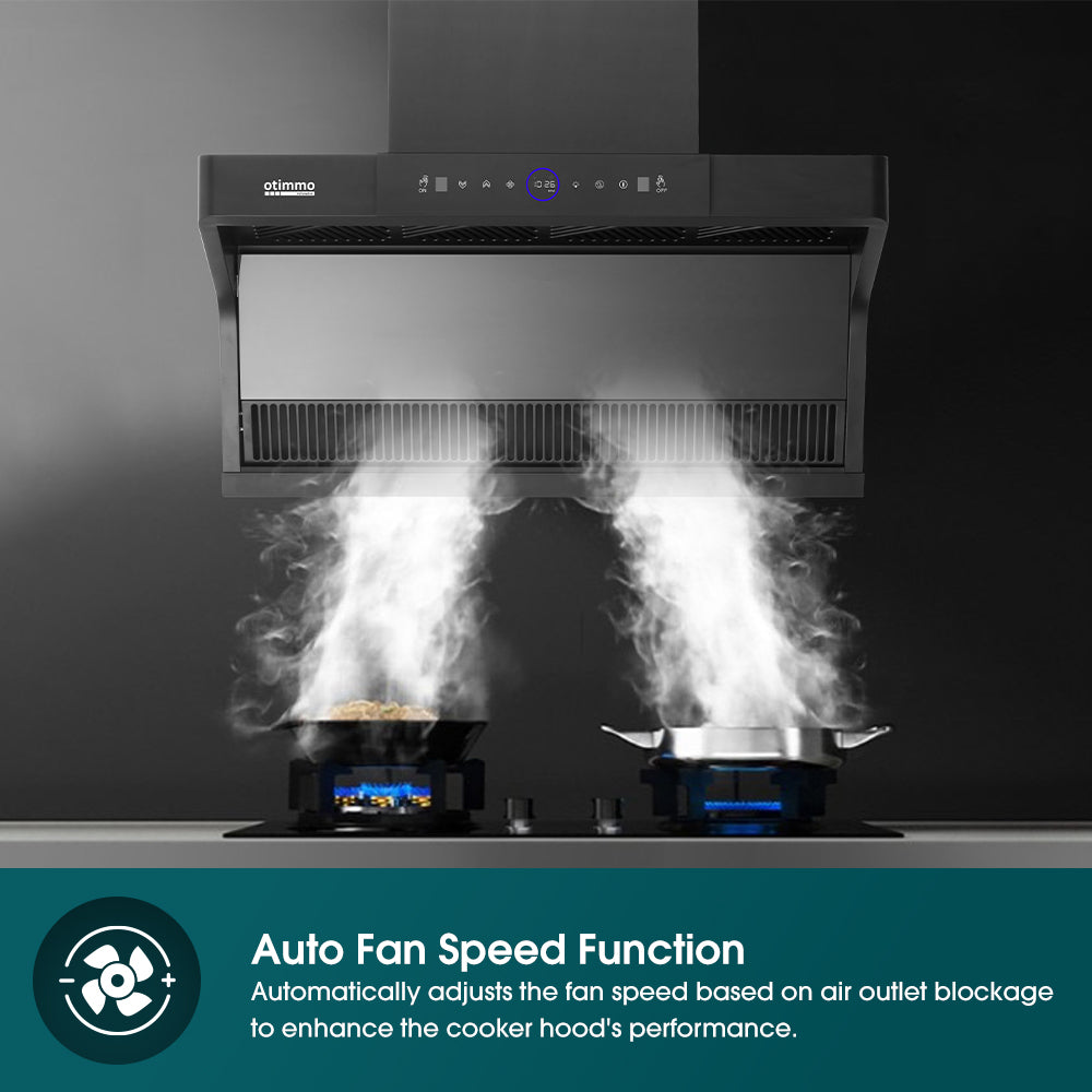 (Pre-Order) 90cm 1200m3/h L-Shaped Hood with Dual Suction