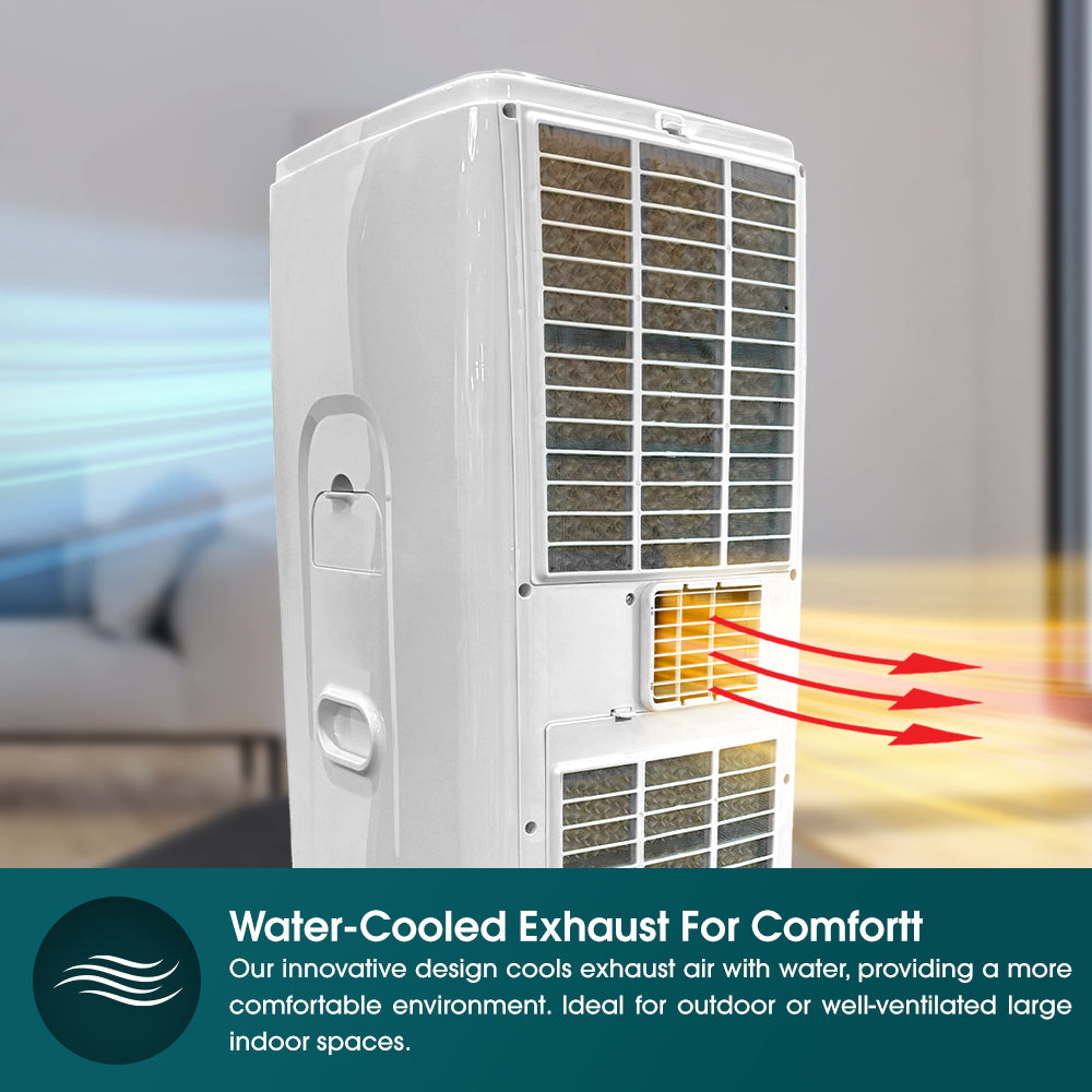 4-IN-1 Hoseless Spot Cooler with Air Con Compressor | Hybrid Cooling Technology, 60% Energy Savings, 3 to 7x More Power (18K BTU of Cooling Power)