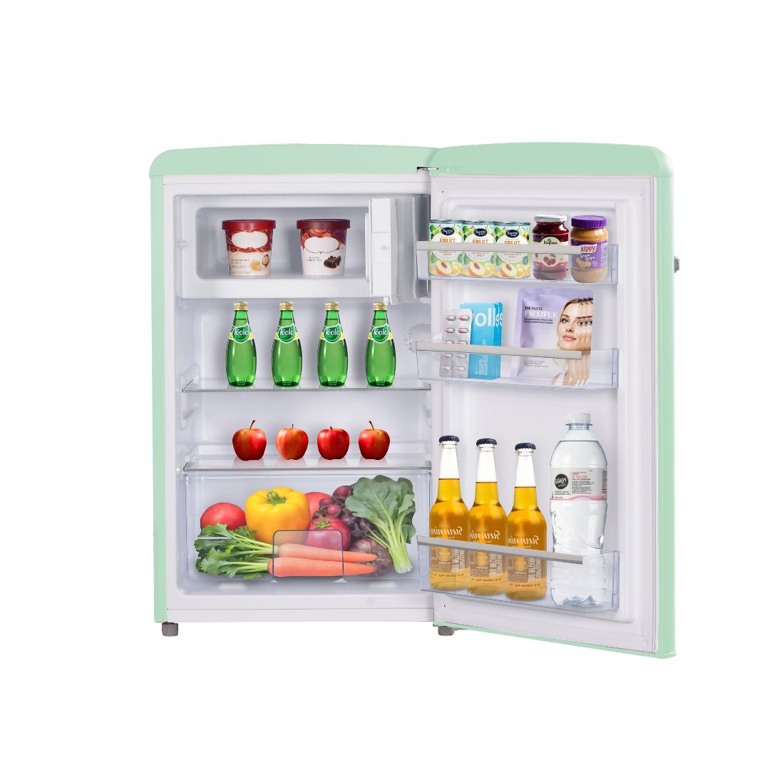 (Pre-Order) 108L Retro 1-Door Fridge | 3 Ticks, Dedicated Freezer Compartment