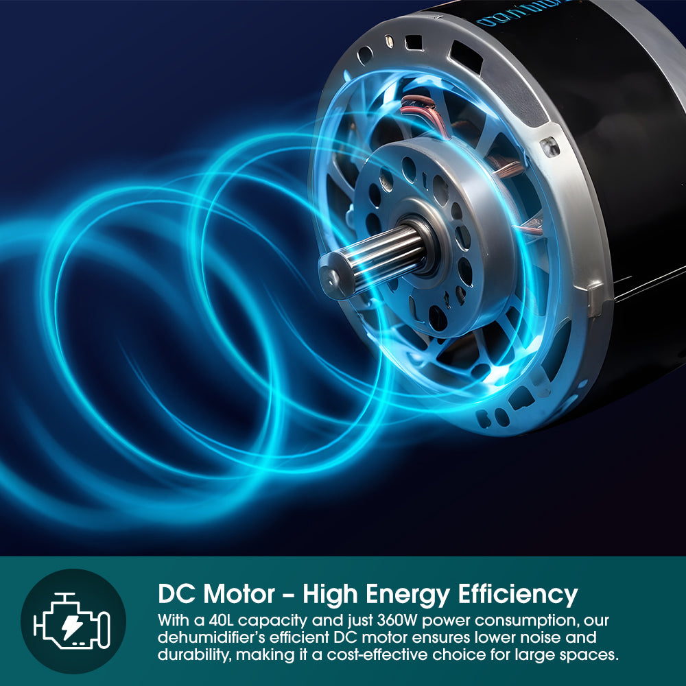 40L Smart DC Dehumidifier + HEPA Air Purifier + Shoe & Laundry Dryer | 10 Years Full Warranty